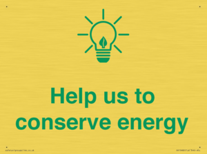 Help us to conserve energy 